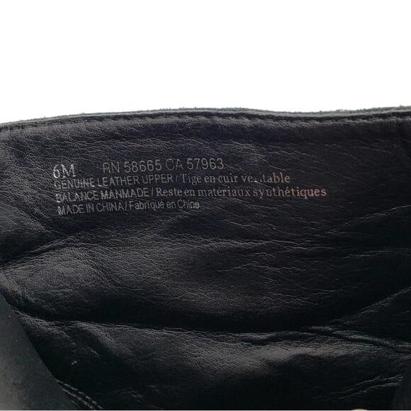 BP Ankle Boots Black Block Heel Braided Zipper - Picture 4 of 10